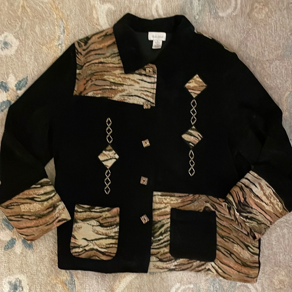 Fully lined animal print jacket